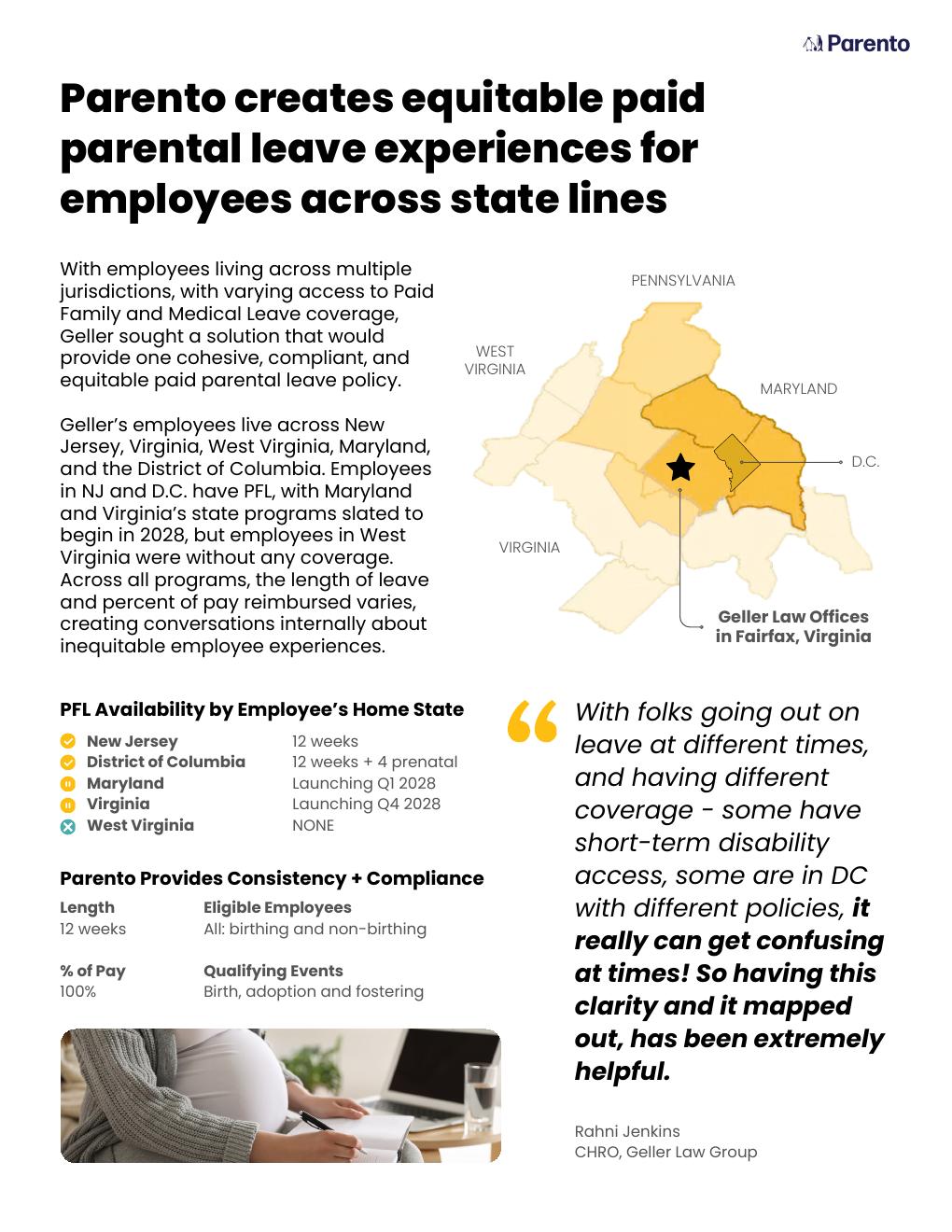 Case study page: Equitable leave across state lines