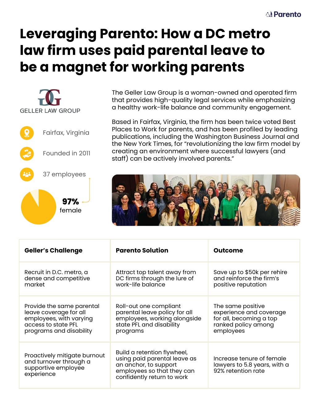 Case study page: The challenge, solution, and outcome